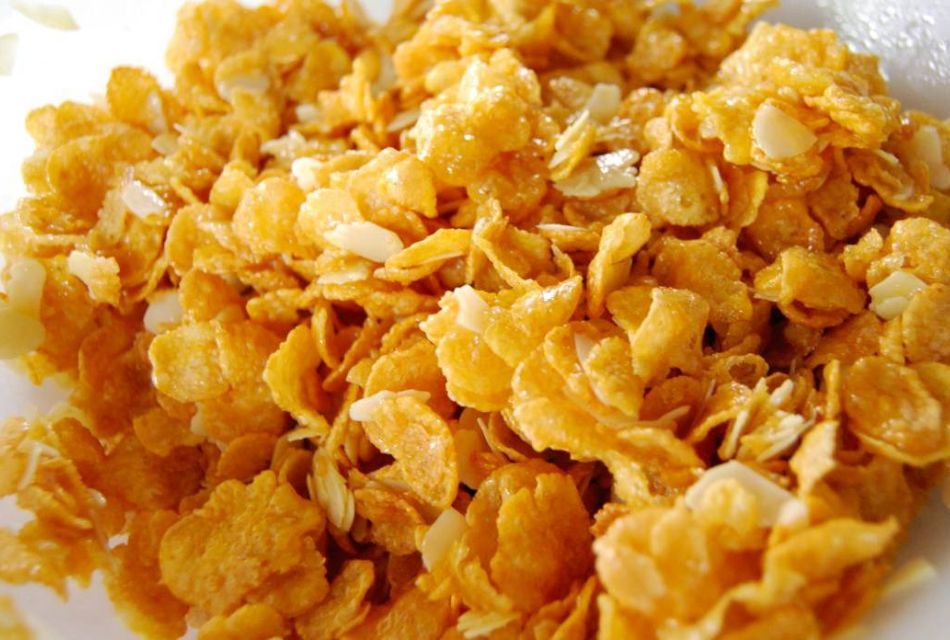 Chopped corn for the production of cereals for breakfast