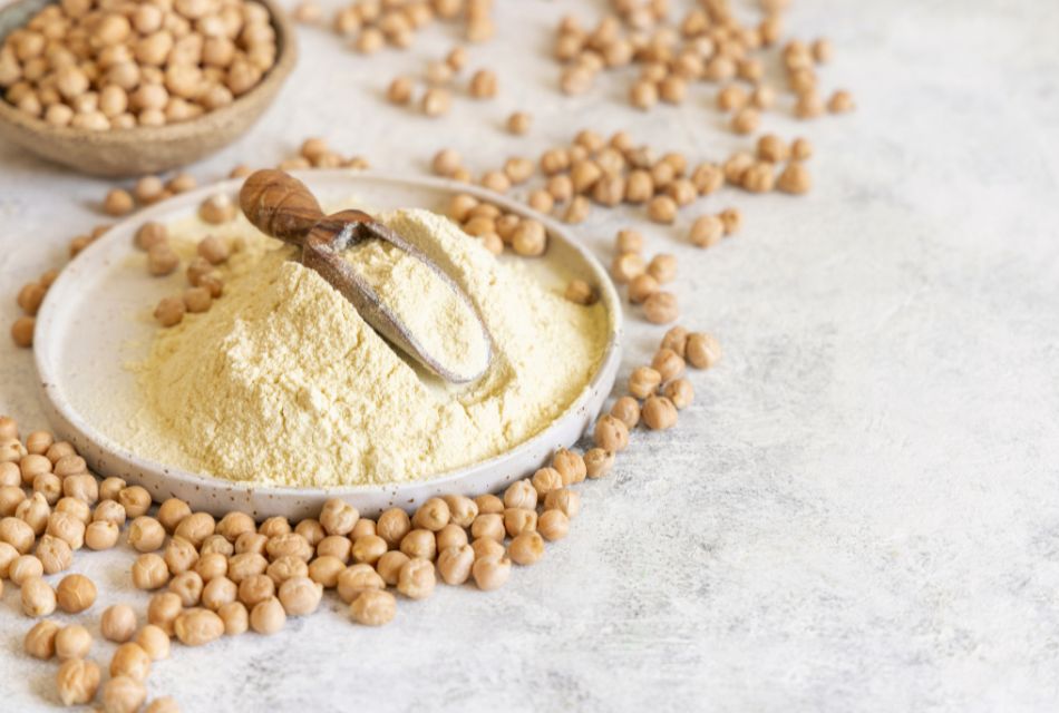 Uses of chickpea flour in food solutions